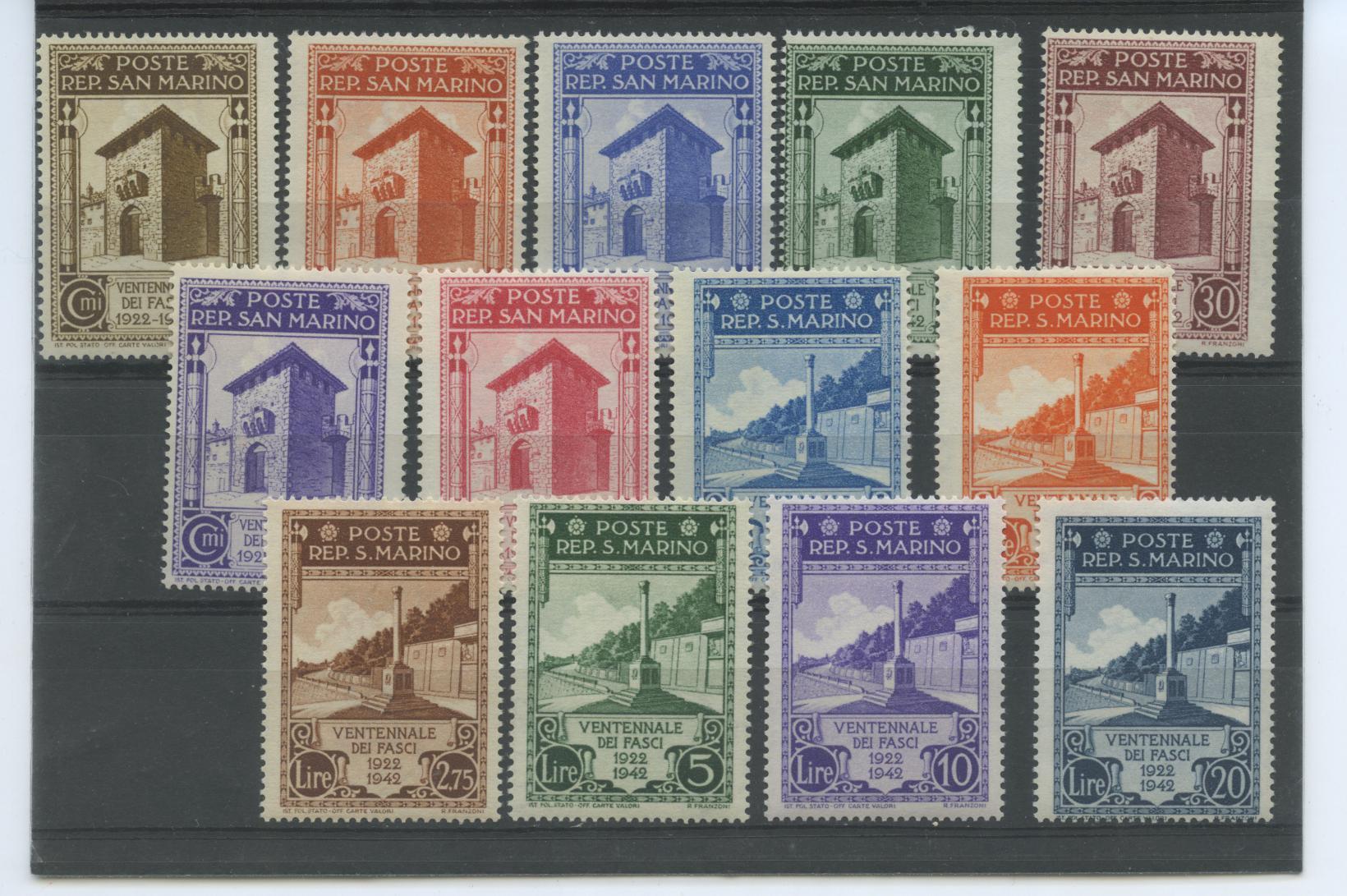 Scansione lotto: SAN MARINO 1943 NON EMESSA 13V. **