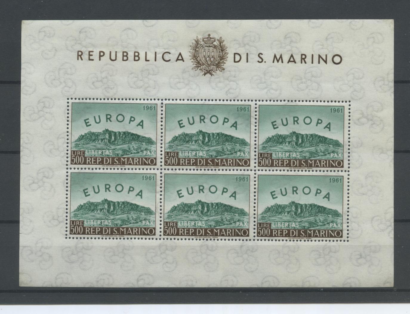 Scansione lotto: SAN MARINO 1961 B.F. EUROPA **