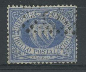 Scansione lotto: SAN MARINO 1877 10C. OLTREMARE US.